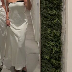 OAK + FORT Midi Satin Dress